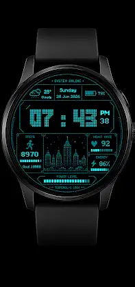 Pixel City Watch Face screenshot 3
