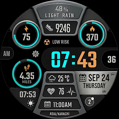 Sci Fi Slate Watch Face screenshot 2