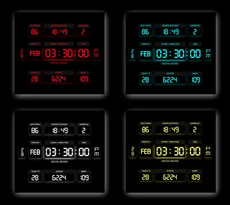Digital Board Watch Face screenshot 2