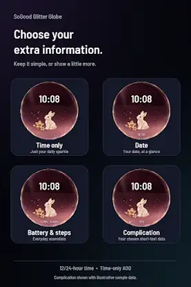 SoGood Glitter Watch Face screenshot 2