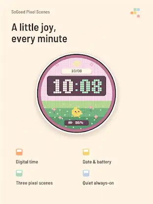 SoGood Pixel Scenes Watch Face screenshot 2