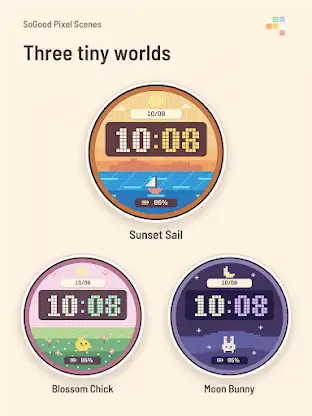 SoGood Pixel Scenes Watch Face screenshot 1