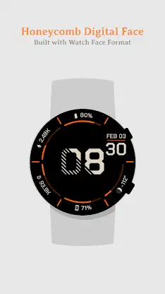 Honeycomb Digital Watch Face screenshot 1