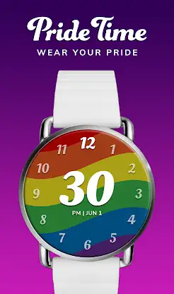 Pride Time™ Wear OS Watch Face screenshot 1