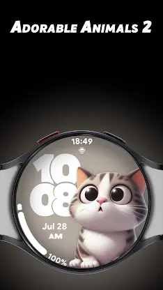 Adorable Animals 2 - Watchface screenshot 1