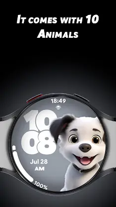 Adorable Animals 2 - Watchface screenshot 2