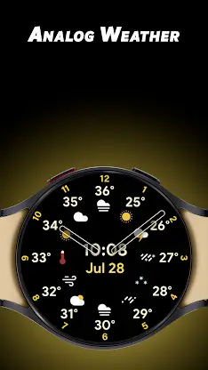 Analog Weather - Watch face screenshot 1