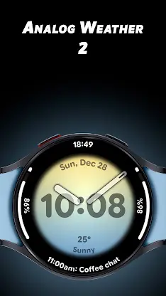 Analog Weather 2 - Watch face screenshot 1