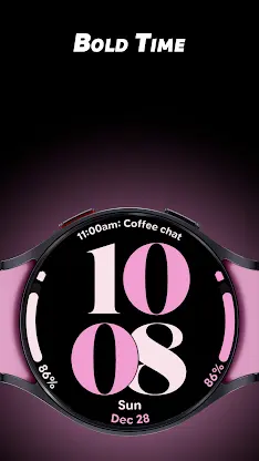 Bold Time - Watch face screenshot 1