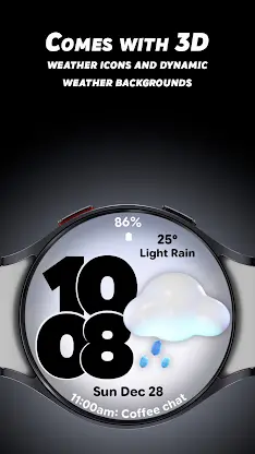 Bold Weather - Watch face screenshot 2