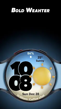 Bold Weather - Watch face screenshot 1