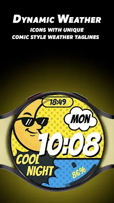 Comic Weather - Watch face screenshot 5