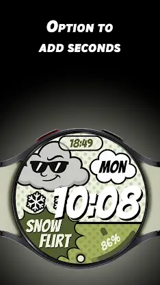 Comic Weather - Watch face screenshot 3