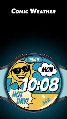 Comic Weather - Watch face screenshot 1