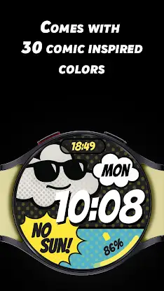 Comic Weather - Watch face screenshot 2