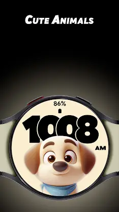 Cute Animals - Watch face screenshot 1