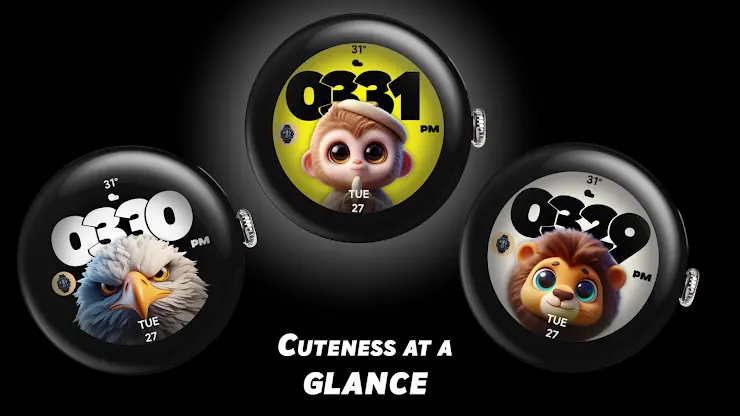 Cute Animals - Watch face screenshot 6