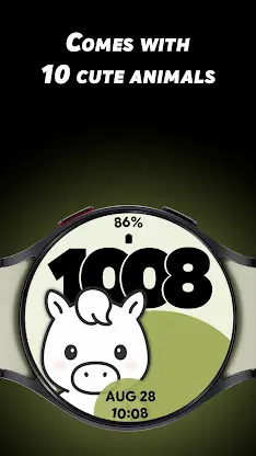 Cute Animals 2 - Watch face screenshot 3