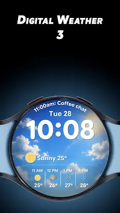 Digital Weather 3 - Watch face screenshot 1