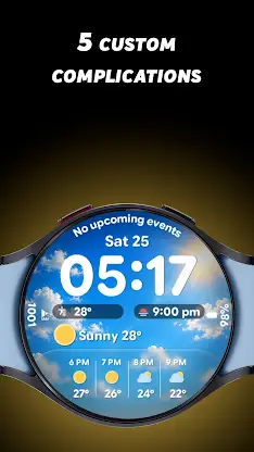 Digital Weather 3 - Watch face screenshot 5