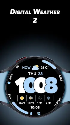 Digital Weather 2 - Watch face screenshot 1