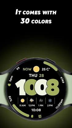 Digital Weather 2 - Watch face screenshot 3