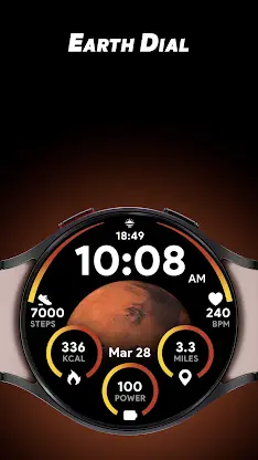 Earth Dial - Watch face screenshot 1