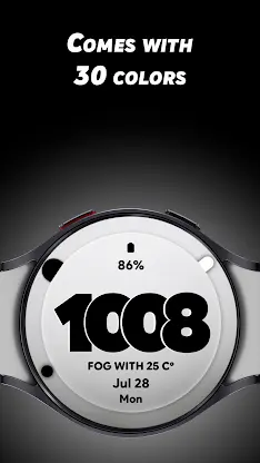 Glass Weather - Watch face screenshot 2