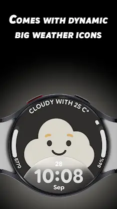 Glass Weather 3 - Watch face screenshot 2