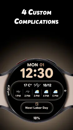 Glass Weather 2 - Watch face screenshot 7