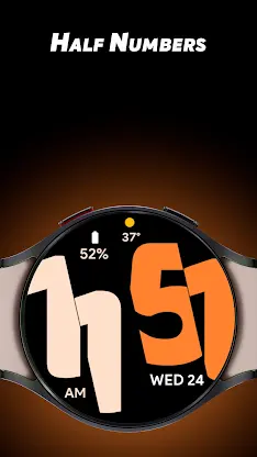 Half Numbers - Watch face screenshot 1