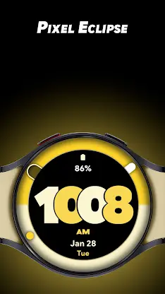 Pixel Eclipse - Watch face screenshot 1