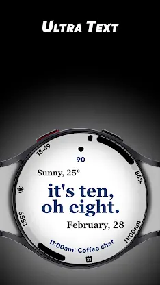 Ultra Text - Watch face screenshot 1