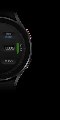 [SSP] Black Dial Watch Face screenshot 5