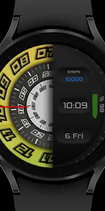 [SSP] Black Dial Watch Face screenshot 1