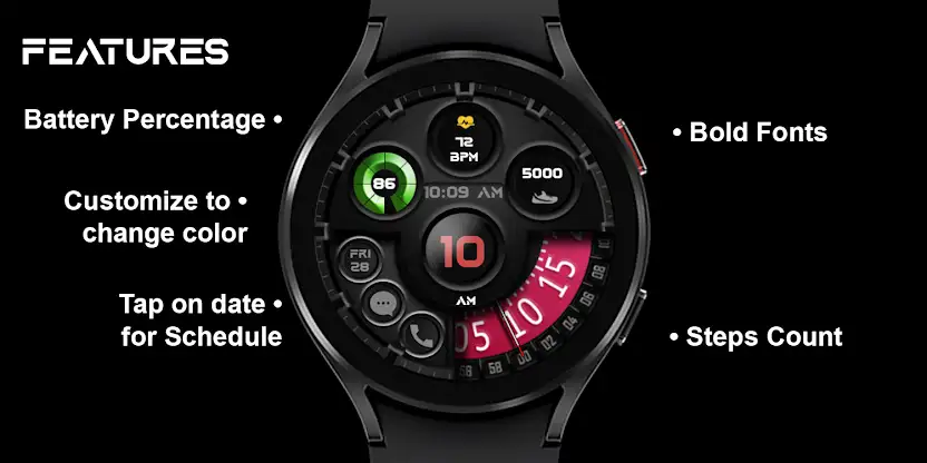 [SSP] Clean Watch face screenshot 6