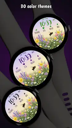 Animated Flying Bee WearOS WF screenshot 4