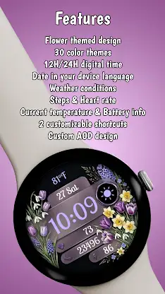 Fairy Tale Flora Watchface screenshot 3