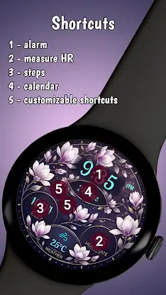 Magnolia Watchface for WearOS screenshot 5