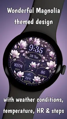 Magnolia Watchface for WearOS screenshot 2