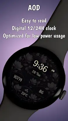 Magnolia Watchface for WearOS screenshot 6