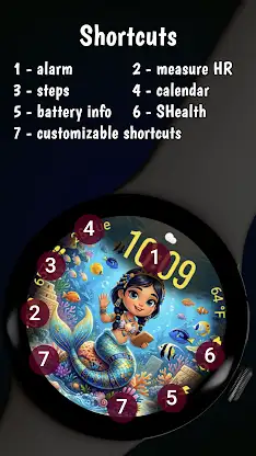 Mermaid Animated Watchface screenshot 5
