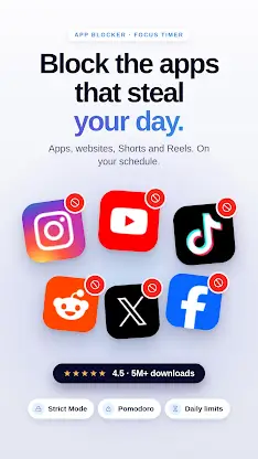 Stay Focused: Site/App Blocker screenshot 1