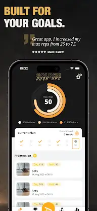 Pushup Tracker GOLDEN Push-Ups screenshot 2
