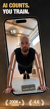 Pushup Tracker GOLDEN Push-Ups screenshot 1