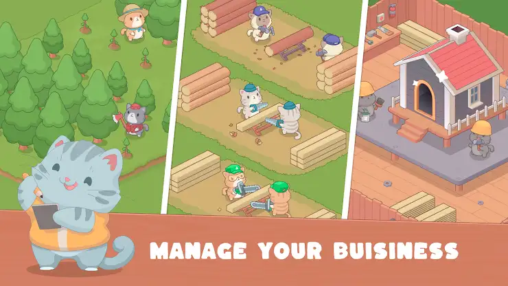 Idle Cat Lumber screenshot 2