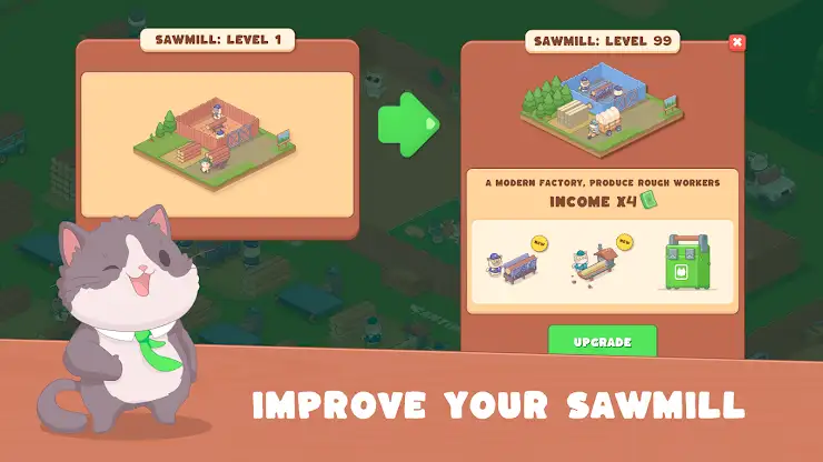 Idle Cat Lumber screenshot 4