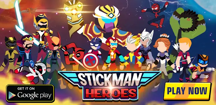 Stickman Heroes: Battle of God — Android game banner