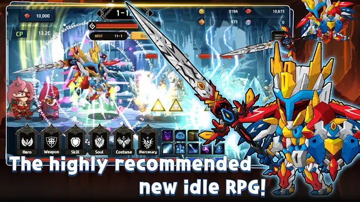 [VIP] Mega Knight : Idle RPG screenshot 1