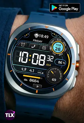 Smart Digital Black Watch Face screenshot 1